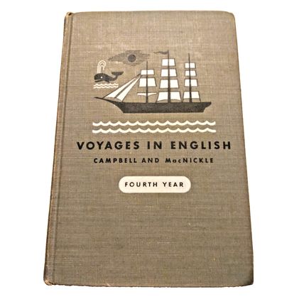 Voyages in English Fourth Year Hardcover 1943 Vintage Catholic School Text Book