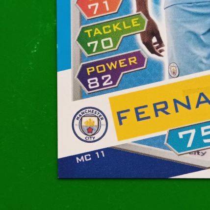 Match Attax UCL Manchester City Fernandinho Error + Correct Card MC 11 MC 12