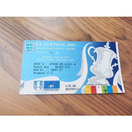 2001 FA Cup Final Ticket – Arsenal vs Liverpool