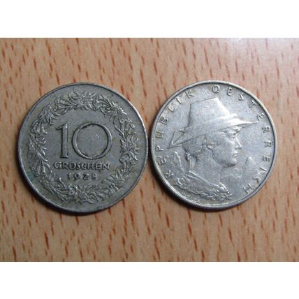 Austria 1928 10 Groschen Coin