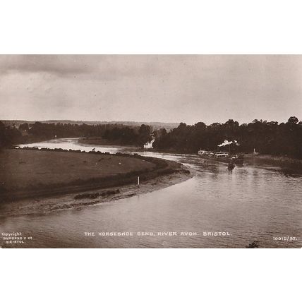 The Horseshoe Bend, River Avon, Bristol, posted 1912