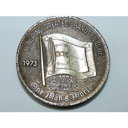 1973 American Medal Greatest Bands in Dixie, One Man's World Mardi Gras D 3.8 cm