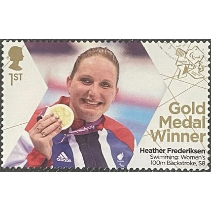 Great Britain QEII 2012 Paralympic Gold Swimming Fredriksen Used SG3391 stamp