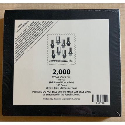 Uncle Sam Sealed Pad of Additional Ounce 28¢ Stamps 100 Sheets Scott 5174