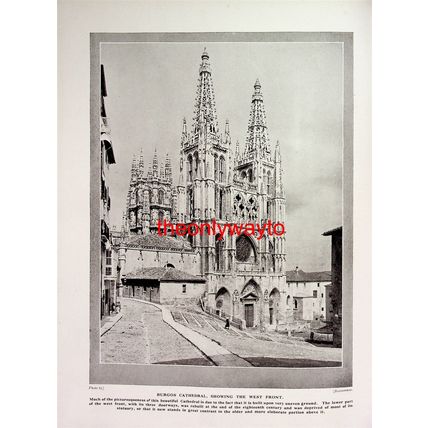 Burgos Cathedral, W Front, (Burgos Cathedral, Choir, Reverse), Book Illustration