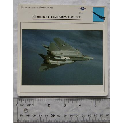 Grunman F-14A/Tarps Tomcat - USA - Recon & Observation - Collectors Club Card