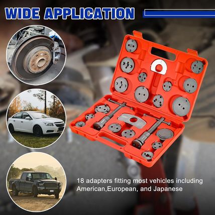 DASBET 24Pcs Heavy Duty Disc Brake Caliper Tool Set Disc Brake Caliper Compresso