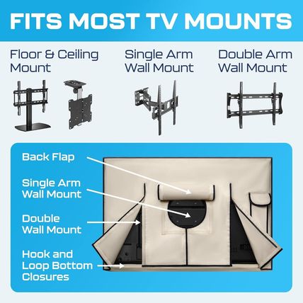 Outdoor TV Cover 70-75 Inch | Waterproof and Weatherproof TV Covers | Outdoor TV