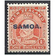 Samoa 1914 SG121 1/- Vermillion Mounted Mint ..