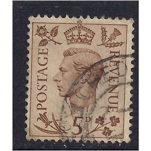 GB 1938 KGV1 5d Brown used stamp SG 469.(E453 )