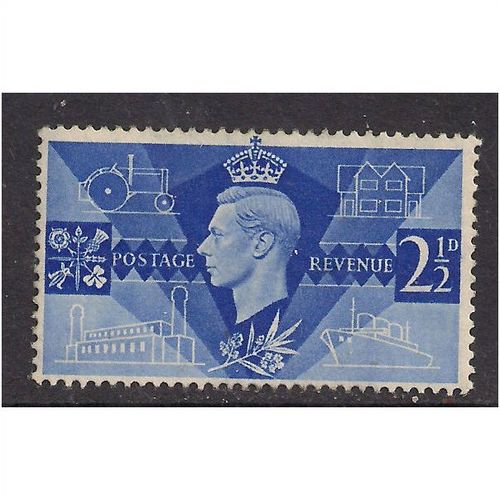 GB 1946 KGV1 2 1/2d Ultramarine Peace MM SG 491.(G846