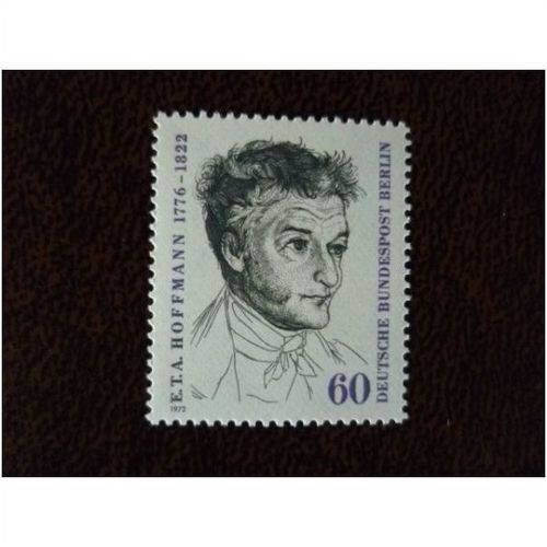West Berlin Germany 1972 E T A Hoffman 60pf mint stamp SGB421 poet musician