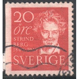 Sweden 1949 - SG310 - 20 ore red - Birth Centenary of Strindberg - used