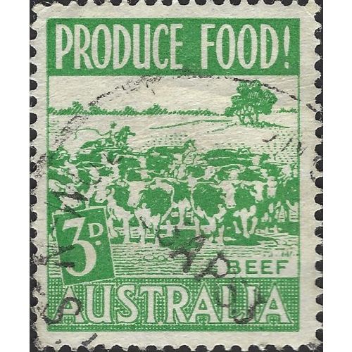AUSTRALIA, Food Production, Beef, green 1953, 3d, #2