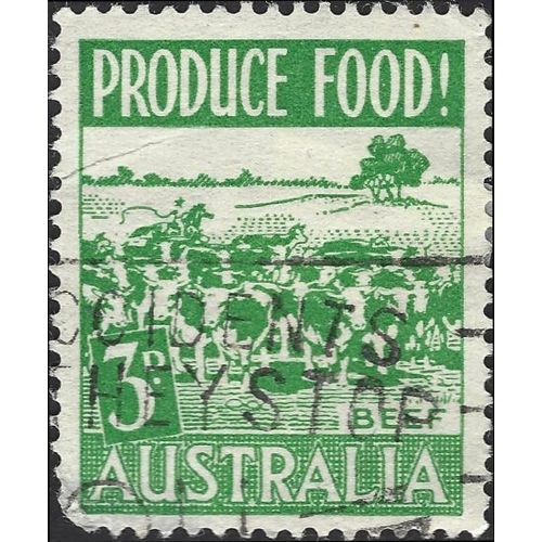 AUSTRALIA, Food Production, Beef, green 1953, 3d, #3
