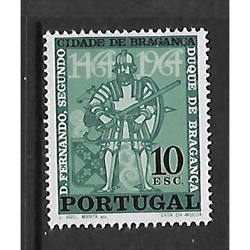 PORTUGAL 1965 ANNIV OF BROGANZA 10c GREEN BLACK SG 1264 M / MINT#2