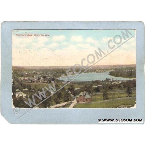 CT Middletown Postcard Bird's Eye View Middletown CT ct_box3~1422