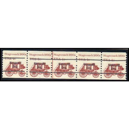 1898Ab 4c Stagecoach Fine MNH Dry Gum PNC 5/4+1 Gap 1L Z5143