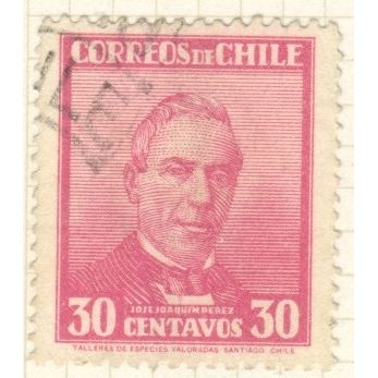 Chile 1934 - 30c purple pink - President Jose Joaquin Perez - used