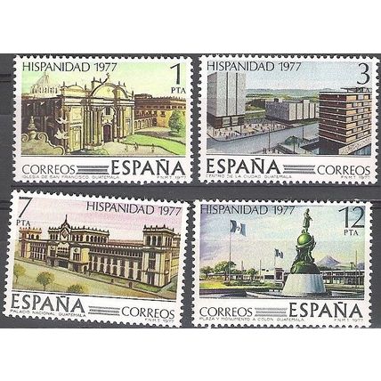 España 1977 Michel 2331 - 2334 Neuf ** Cote (2008) 0.80 € Vues Guatemala