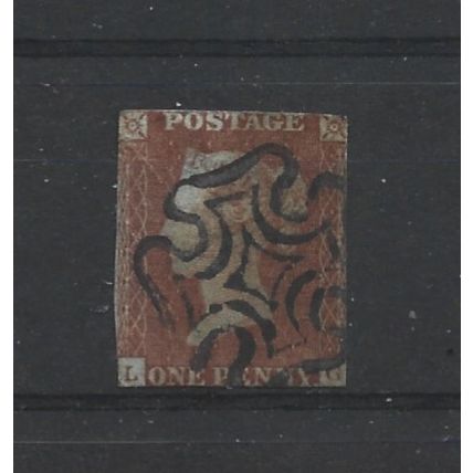 GB.SG8 1d Red-Brown.L and G Corners.Colour Unchecked.Fine Used.Nov24b