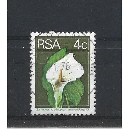 SouthAfrica.SG351 4c Arum Lily.Paper Unchecked.Fine Used.Sep25e