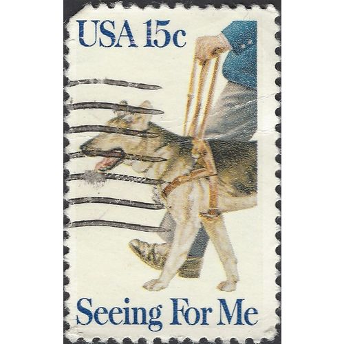 USA, DOG, Guide Dog, Seeing for Me, blue 1979, 15c, #2