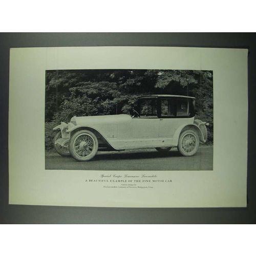 1919 Special Coupe Limousine Locomobile Car Ad