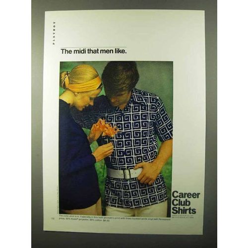 1971 Career Club Shirts Ad - The Midi That Men Like