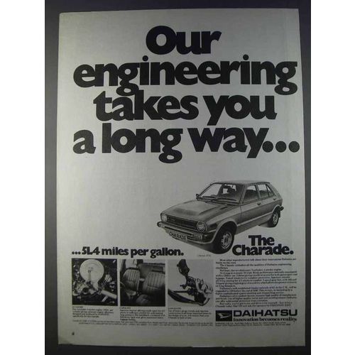 1980 Daihatsu Charade XTE Ad - Our Engineering