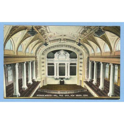 CT New Haven Interior Woolsey Hall Yale Univ Interior View Of Auditorium~565