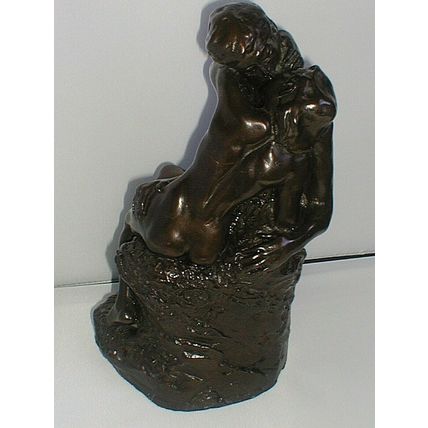 COLD CAST BRONZE, NUDE COUPLE KISSING, Circa 1980's. Absolutely Stunning, Mint.