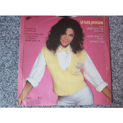 La Toya Jackson ‎– Heart Don't Lie (TA 4369) 1984 (EP)