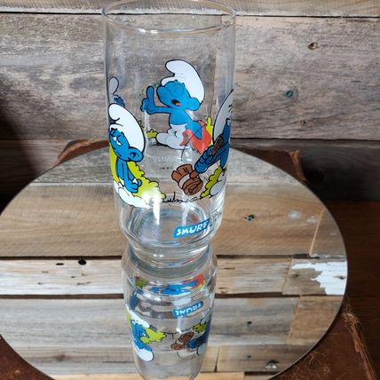 Brainy Smurf - 1982 Hardees Collectible Smurf Tumbler Water Glass