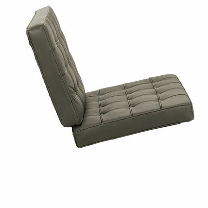 Gray Genuine Ital. Leather/Match Replacement Cushions for Pavilion Style Chair