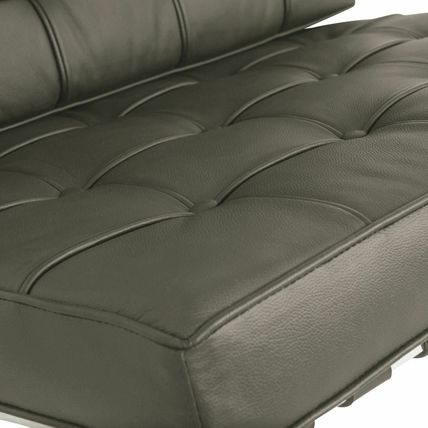Gray Genuine Ital. Leather/Match Replacement Cushions for Pavilion Style Chair