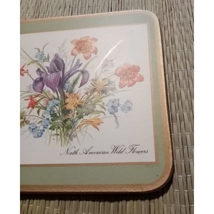 Pimpernel North American Wildflowers Coasters x 6 Made in England