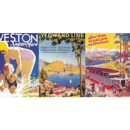 Yeoward Line Liverpool 3x Repro Holiday Advertising Postcard s