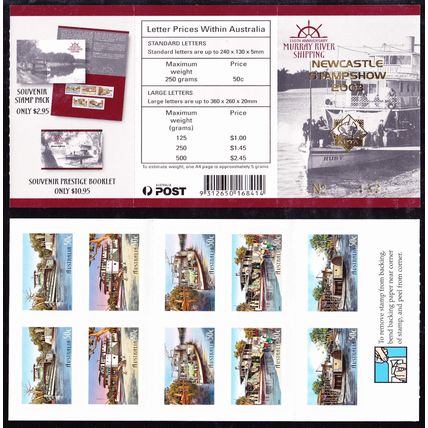 Australia 2003 $5 MURRAY RIVER SHIPPING Booklet 168414 - NEWCASTLE STAMPHOW 2003