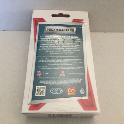 NEW 2021 Official NFL Panini Rookies & Stars Trading Cards Hanger Box - 60 Cards