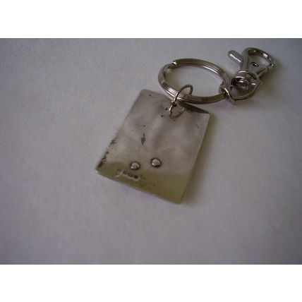 Vintage St Christopher Hallmarked Silver Pendant Key Ring 925