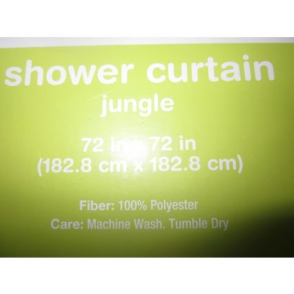 Circo Kids Shower Curtain 72 x 72 monkey giraffe elephant rino lion Jungle