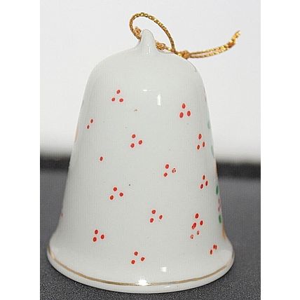 Vintage, Hand Painted, Dabu Porcelain, Christmas Bell