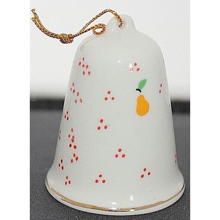 Vintage, Hand Painted, Dabu Porcelain, Christmas Bell