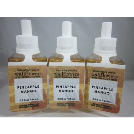3 Bath & Body Works Home Wallflower Refill Bulb Pineapple Mango