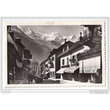 CHAMONIX, RUE NATIONALE, FRANCE, Postcard