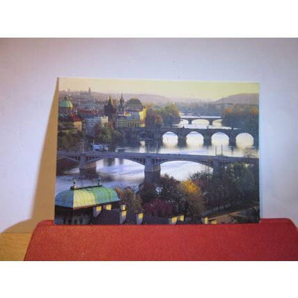 3 BRIDGES, PRAGUE, CZECK REPUBLIC used poscard 2002 pm =
