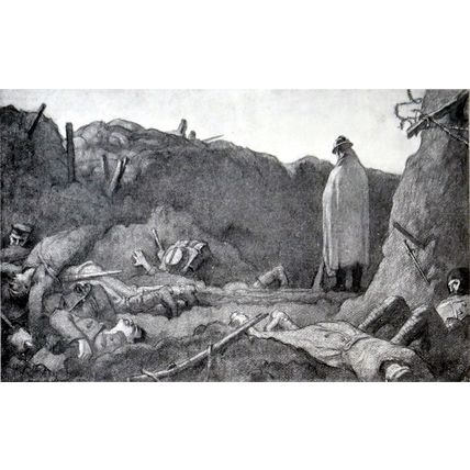 IN THE CONQUERED TRENCH 1915 Georges Leroux FRANCE WORLD WAR I PRINT