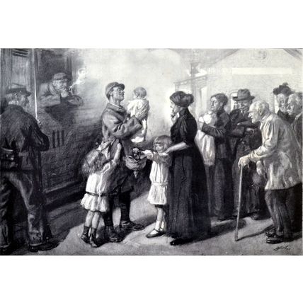 L’ARRIVEE DU PERMISSIONAIRE 1915 Lucien Jonas FRANCE WORLD WAR I PRINT