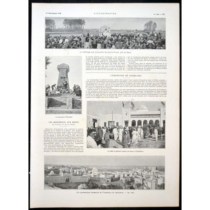 CASABLANCA FAIR 1915 MOROCCO WORLD WAR I PRINT